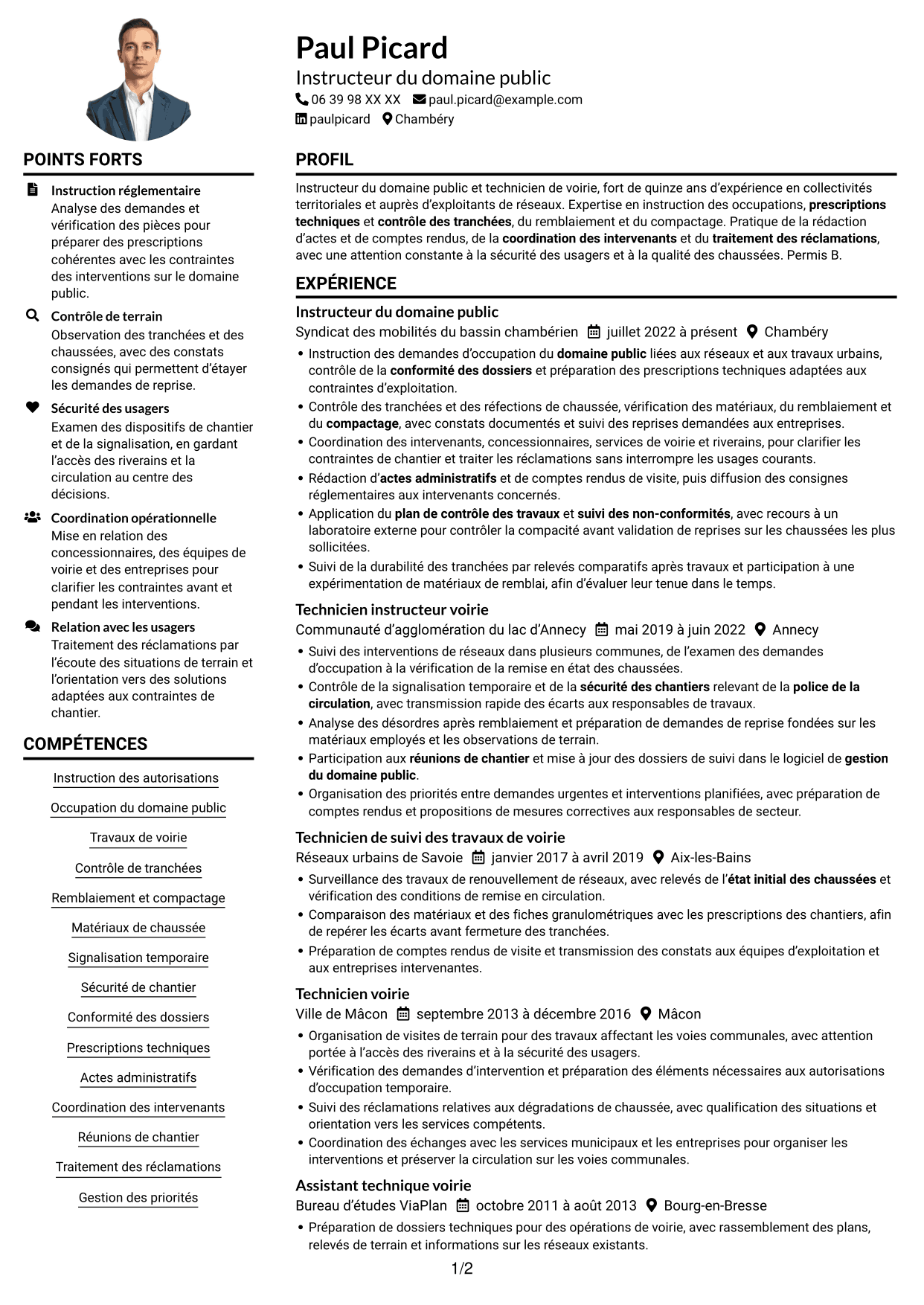 Exemple de CV — page 1