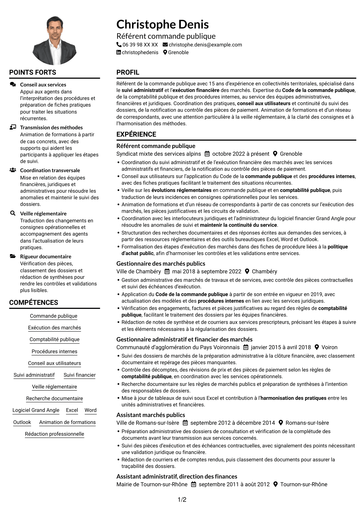 Exemple de CV — page 1