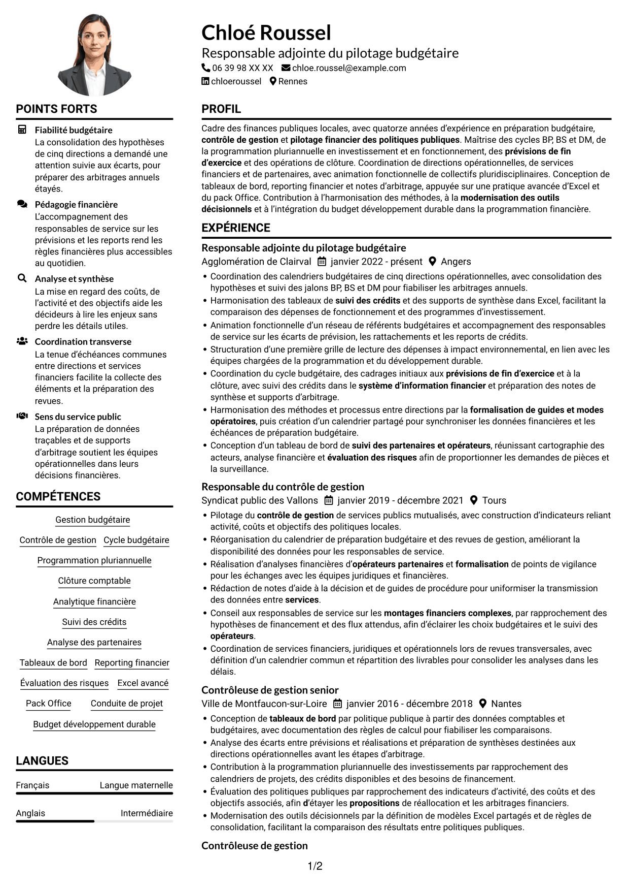 Exemple de CV — page 1