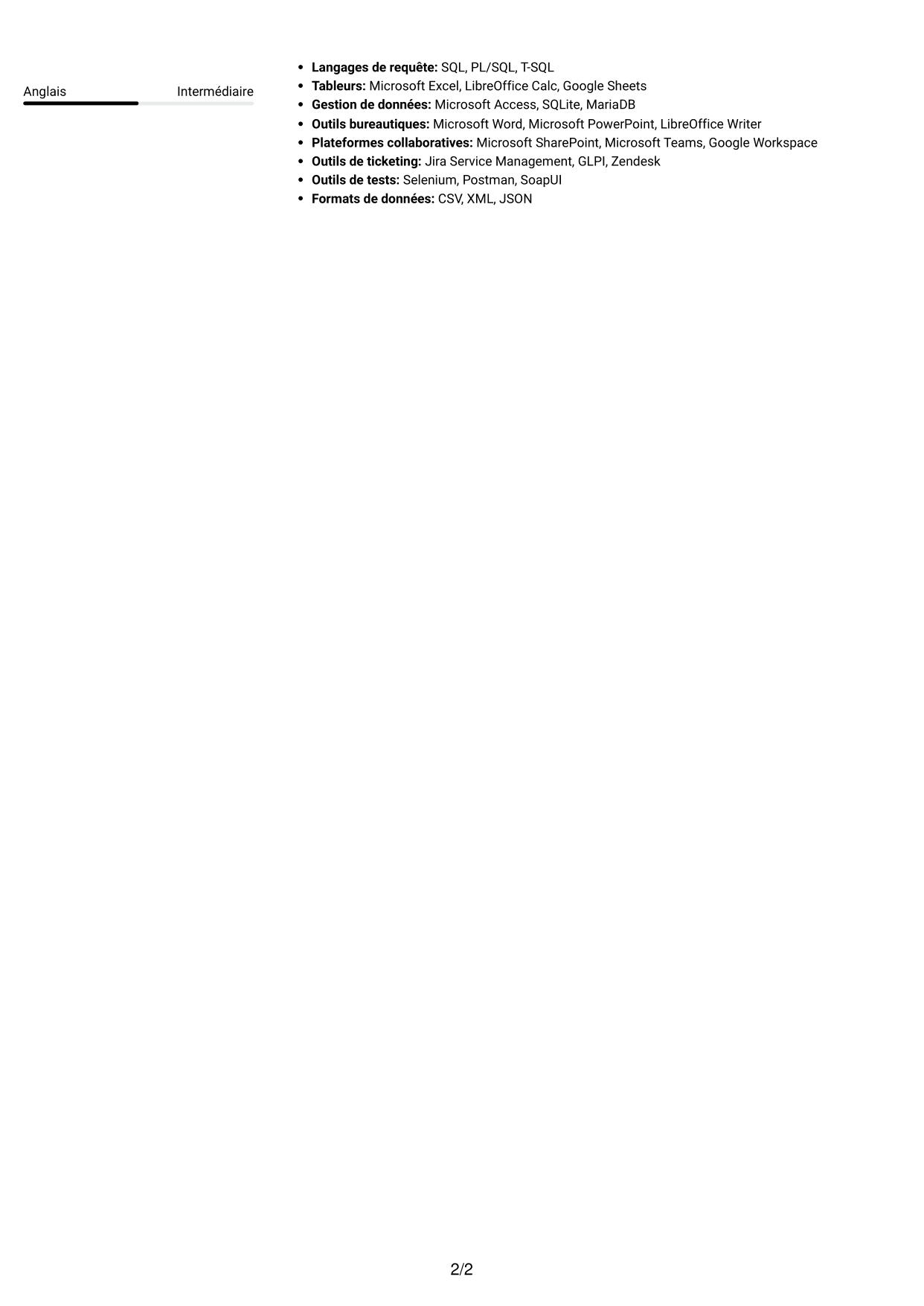 CV Compact (format sobre à deux colonnes avec photo) : Responsable d’application utilisateur - Applications de l’autonomie, page 2