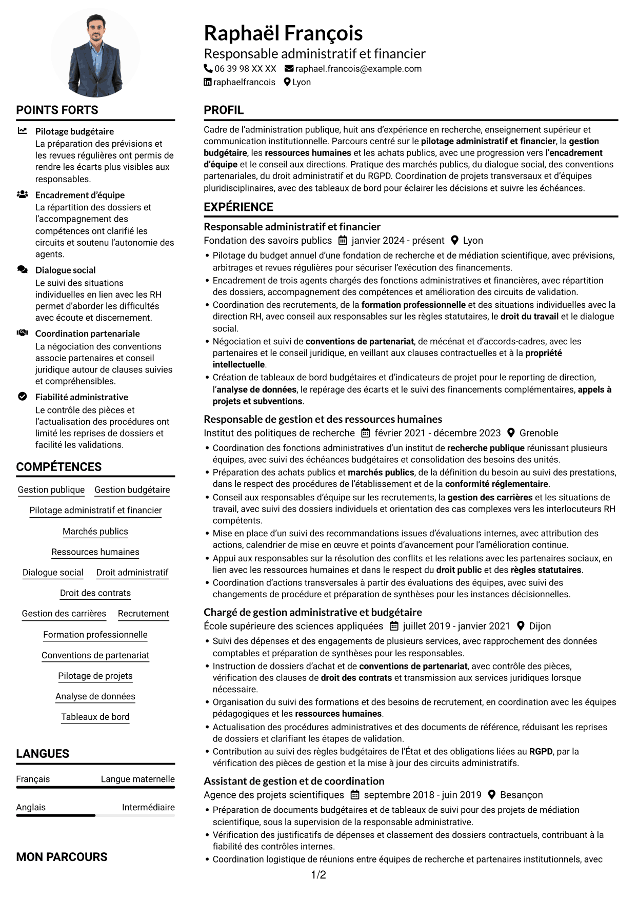 Exemple de CV — page 1