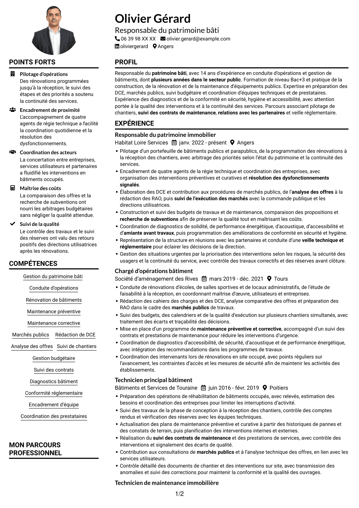 Exemple de CV — page 1