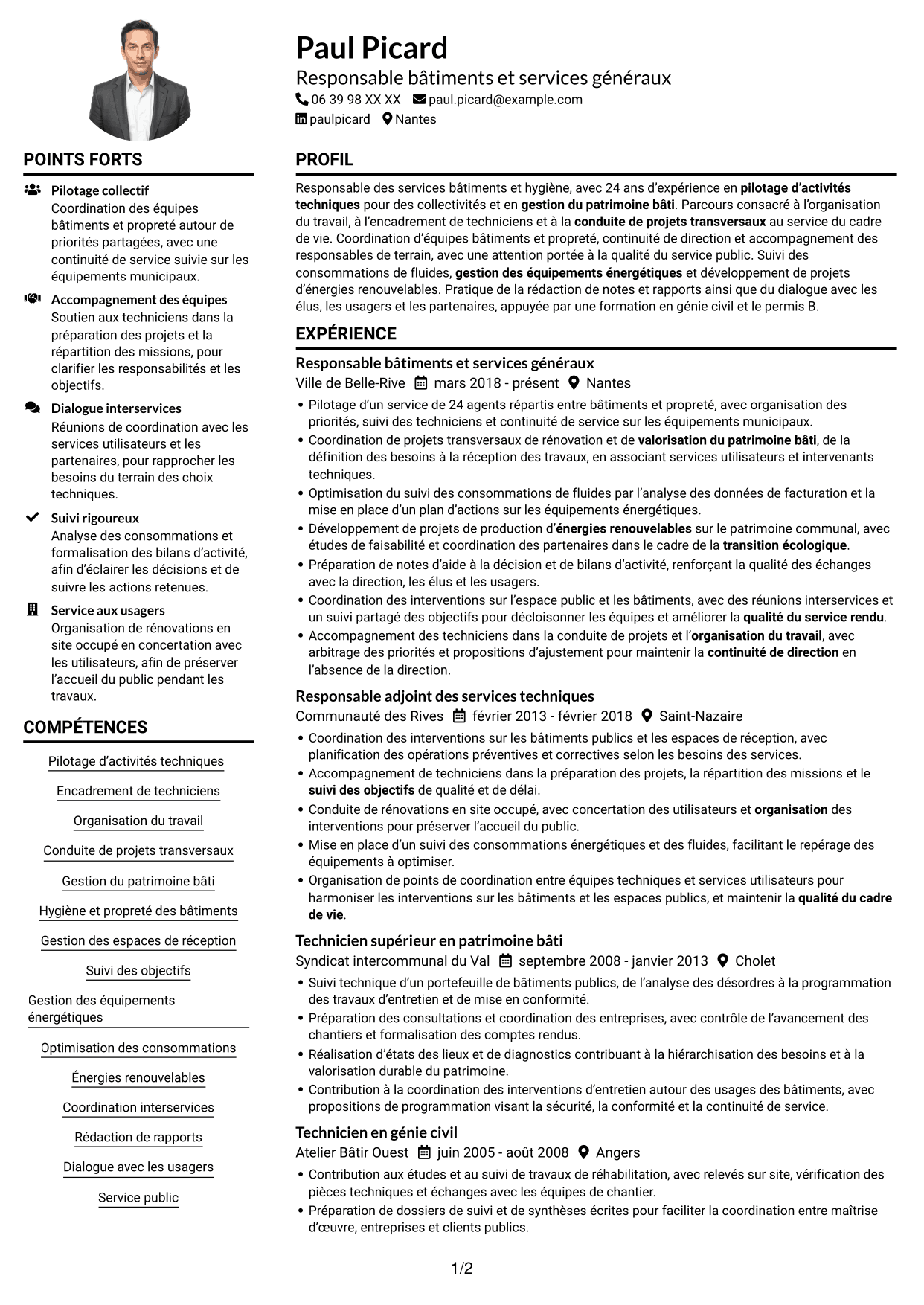 Exemple de CV — page 1