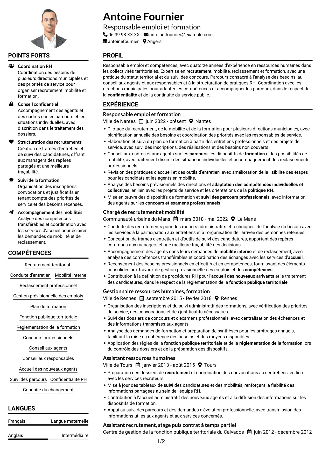 Exemple de CV — page 1