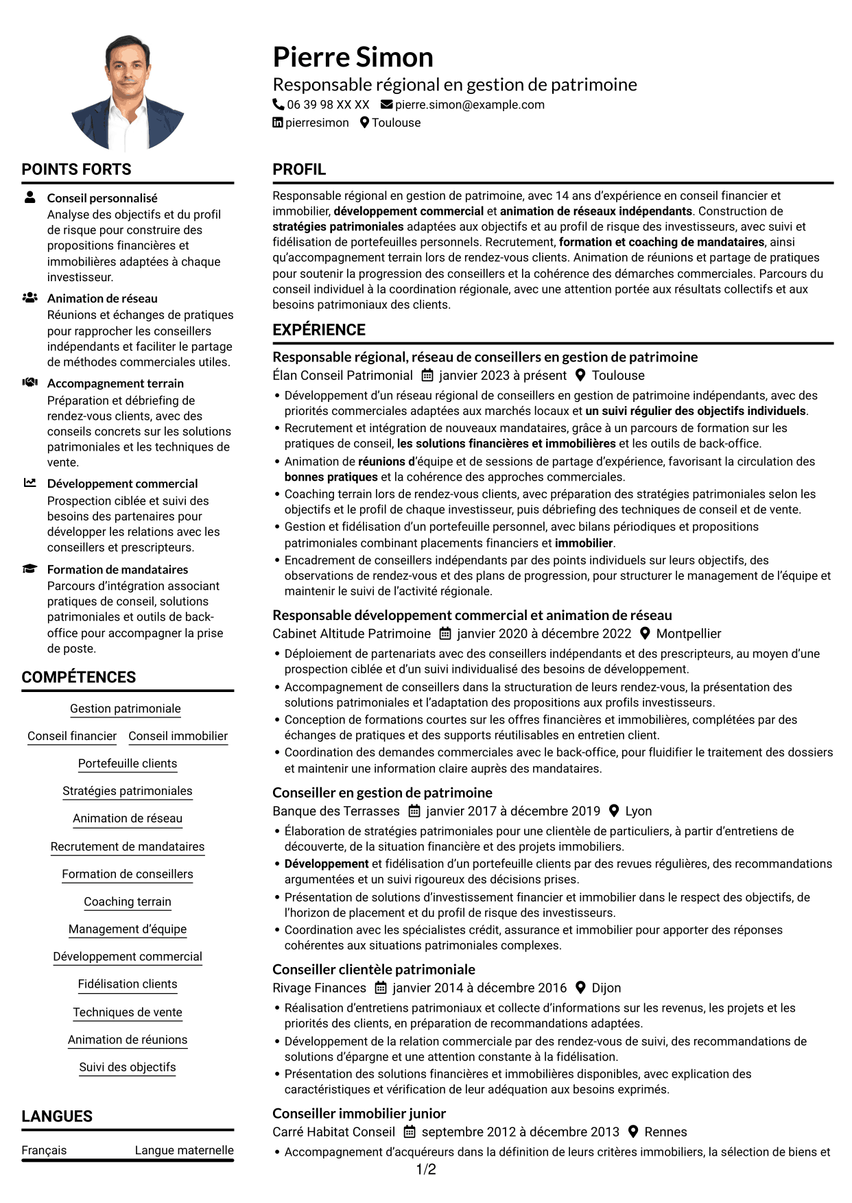 Exemple de CV — page 1