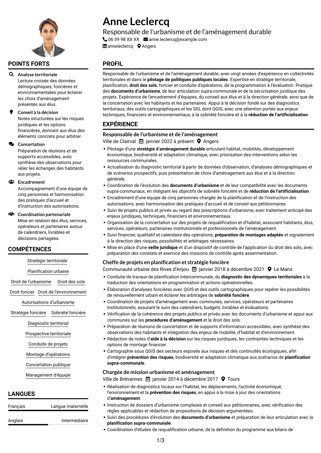 Exemple de CV — page 1