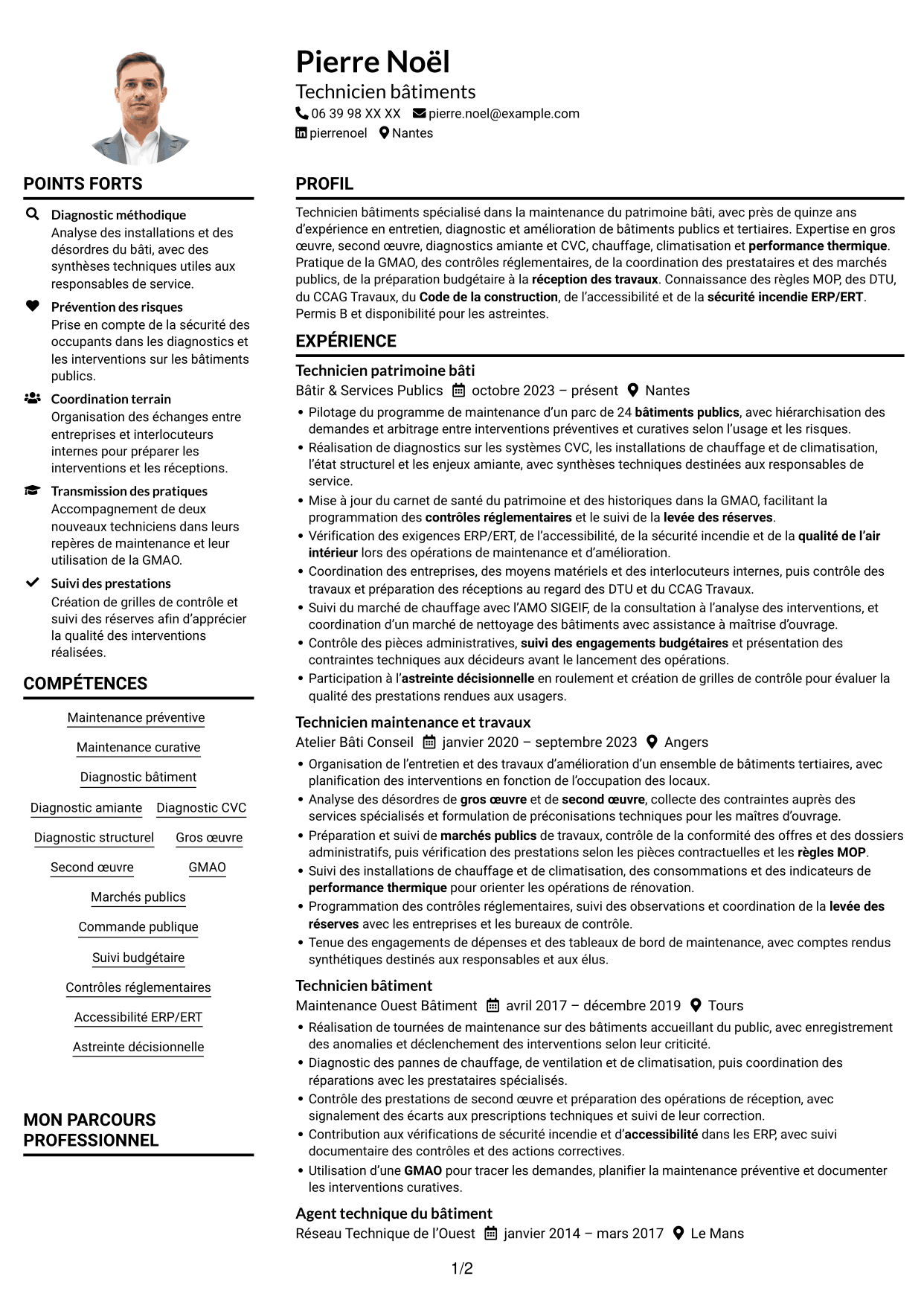 Exemple de CV — page 1