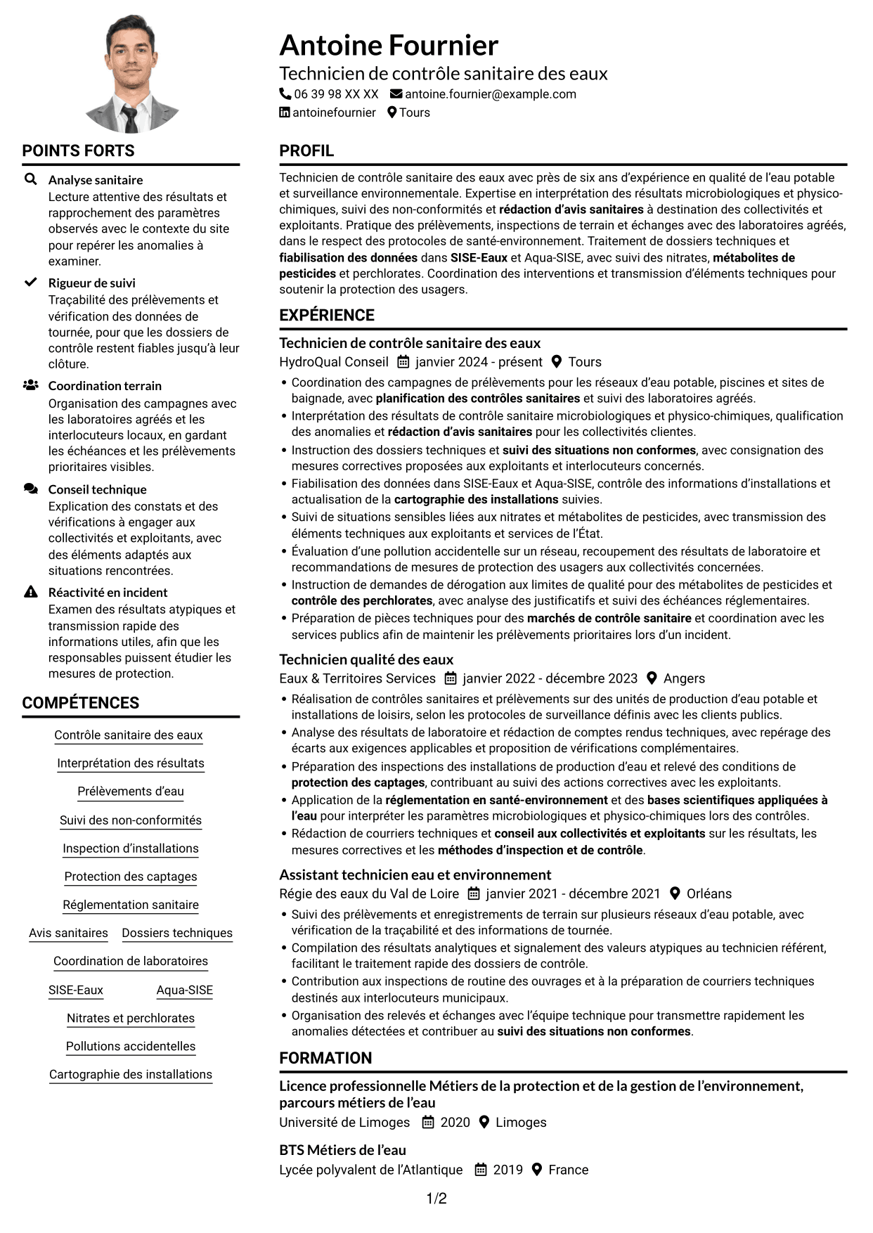 Exemple de CV — page 1