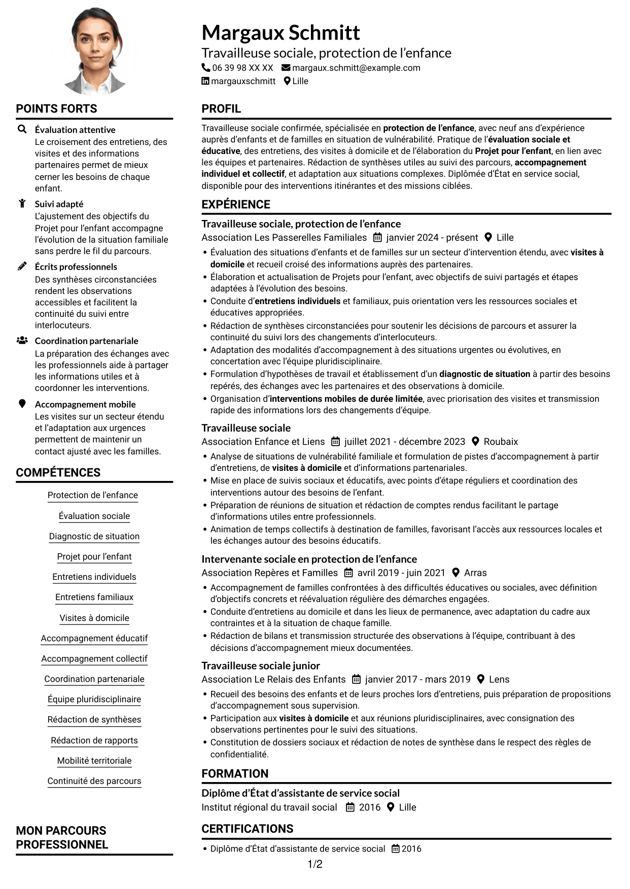 Exemple de CV — page 1