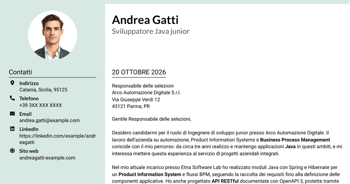 7 modelli di lettera di presentazione per Ingegnere di sviluppo junior - Automazione dei processi, con esempi