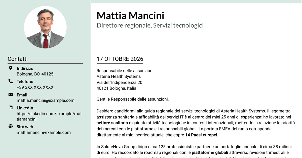 7 modelli di lettera di presentazione per Senior Director, Technology Services - Trasformazione dei servizi enterprise, con esempi